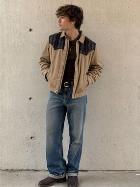 Vintage Pendleton Western Wear Aztec Wool Yoke Jacket Tan Beige Coat